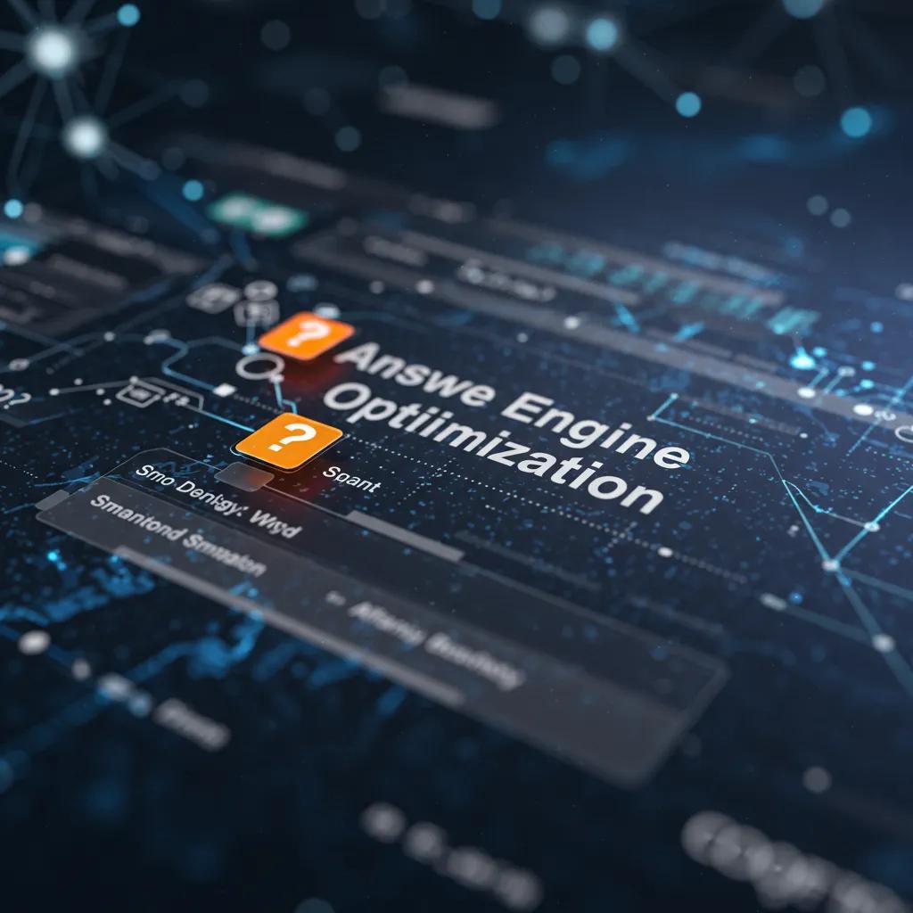 Digital interface showcasing search results and snippets, highlighting the benefits of Answer Engine Optimization